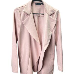 Nina Leonard - Blush Pink - Long Open Front Cardigan - Size: Small